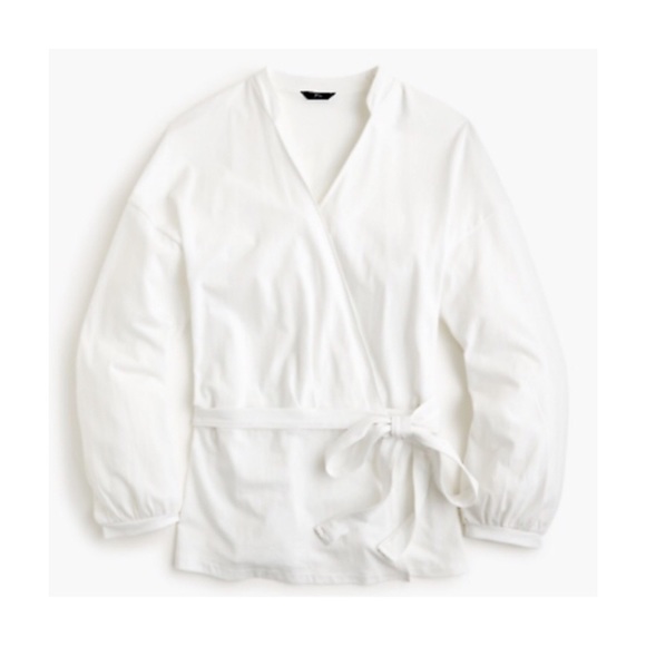 J Crew Wrap Style Long Sleeve Blouse - Picture 4 of 8